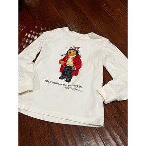 Ralph Lauren youth Polo Bear graphic Cotton Long-Sleeve TeeBoys sz 5